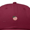 Dalix Lil Peach Embroidered Cotton Summer Cute Outdoor Baseball Cap Dad Hat Womens - 2 of 4