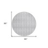 Pewter And Silver Geometric Washable Indoor Outdoor Area Rug - 3 of 4