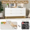Bedroom 7 Drawer Storage Chest, 53.5 Inch Large Dressing Table with Metal Legs, Spacious Storage Space, Suitable for Bedroom, Living Room, Entryway - 4 of 4