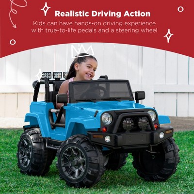 Light Blue 12V Kids Ride On Truck with Remote Control