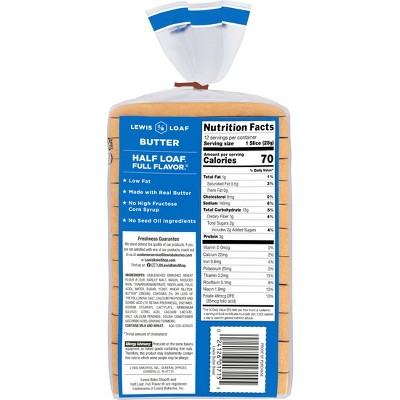 Lewis Bake Shop Butter White Bread - 12oz