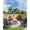 High Back Rocking Chair Set of 2 with Side Table - HDPE Poly Lumber, 380lb Capacity & Weather-Resistant for Patio, Porch - 2 of 4