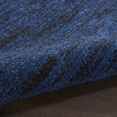 Midnight Blue Flat Woven Synthetic Indoor/Outdoor Rug