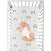 Sweet Jojo Designs Girl Baby Fitted Crib Sheet Boho Rainbow Pink, Mauve, and Yellow - 4 of 4