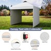 10 x 10 Pop Up Canopy, All Season Instant Canopy with 2 Sidewalls and Vented Roof, Wheeled Carry Bag and Sandbag for Camping, Picnic, Party - 2 of 4