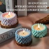 JDICTION 2PCS Knot Tealight Holder Mold - 3D Silicone Resin Mold, Cylinder Jewelry Storage for Epoxy/Concrete Crafts, Home & Christmas Decor - 2 of 4
