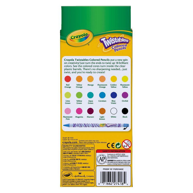 Crayola Twistable Colored Pencils 18ct, 4 of 5