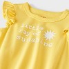 Baby Girls' Little Ray of Sunshine Romper - Cat & Jack™ Yellow - 3 of 4