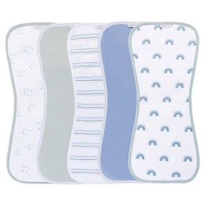 Ely's & Co. Hourglass Shape Fleece Burp Cloths  5 Piece Set - 1 of 4