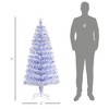 5ft Tall Pre-Lit Douglas Fir Artificial Christmas Tree with Realistic Branches, Multi-Color LED Lights, Fiber Optics and 180 Tips - White/Blue - 4 of 4
