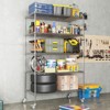 FONTOI 72"H Storage Racks with Wheels, 5 Tiers Freestanding Wire Shelf Unit, Pantry Organizer Rack for Kitchen, Garage, Silver, 23.62"*72.05"*47.24" - 2 of 4
