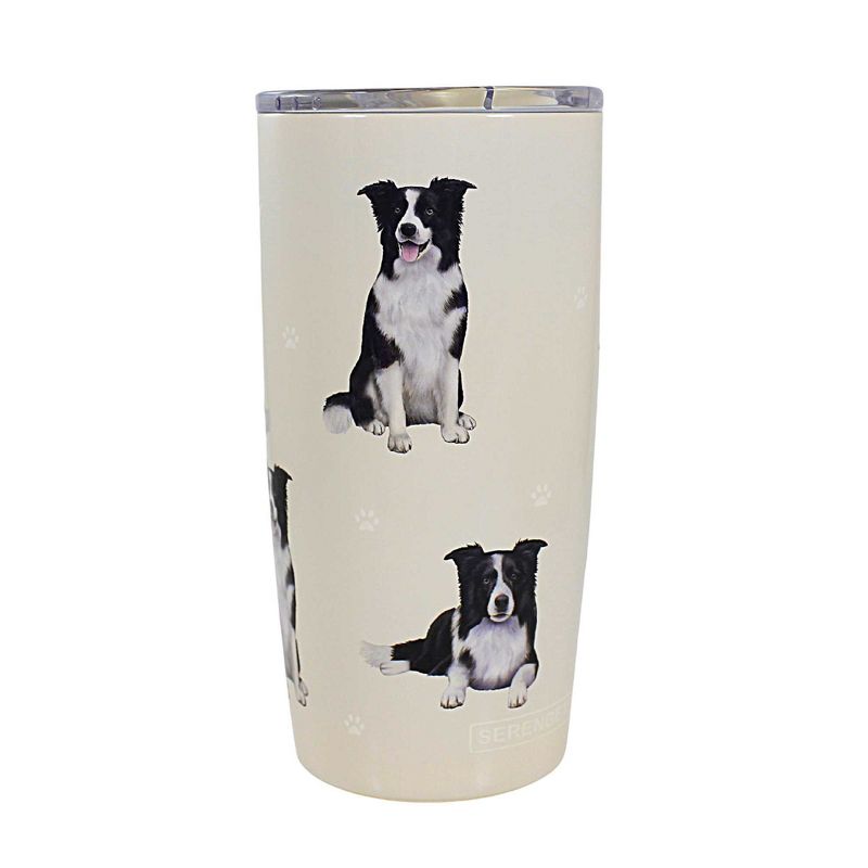 E & S Imports 7.0 Inch Border Collie Serengeti Tumbler Hot Or Cold Beverages Tumblers, 1 of 4
