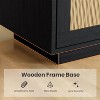 Homhougo Boho Bookcase with Rattan Doors, 5 Tier Bookshelf, Wooden Bookcase and Bookshelf with Storage, Tall Book Stand, Large Bookshelf - 4 of 4