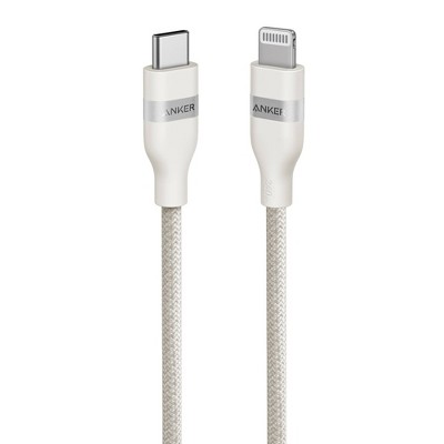 Anker 3' 100% PCR-Braided Ultra Soft USB-C to Lightning Cable - White