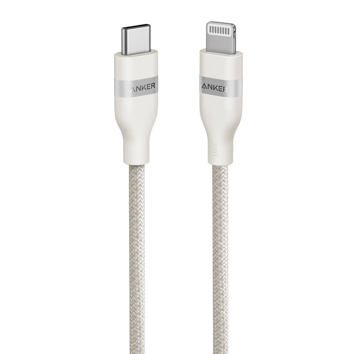 Anker 3' 100% PCR-Braided Ultra Soft USB-C to Lightning Cable - White - thumbnail 3