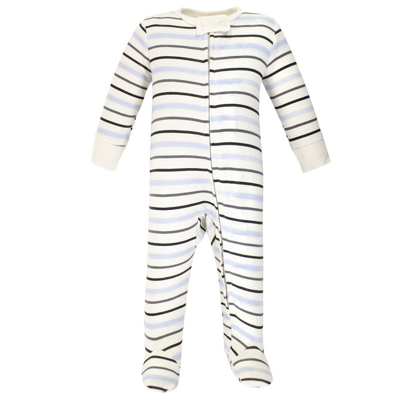 Hudson Baby Infant Boy Cotton Zipper Sleep and Play 3pk, Royal Safari, 3 of 6