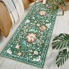 Washable Floral Rug, 5x7ft Non-Slip Foldable Area Rug, Machine Washable Pink Rug for Living Room Bedroom, Pet-Friendly - 2 of 4