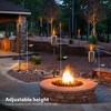 Sorbus 5 ft Set of 2 Stainless Oil Burning Barrel Shape Steel Torch - Great for backyard decorating and lawn lighting - 4 of 4