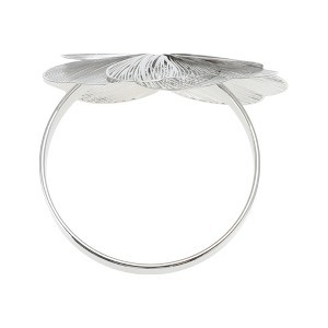 Unique Bargains Napkin Rings Flower Stainless Steel 1 Pc - 1 of 3