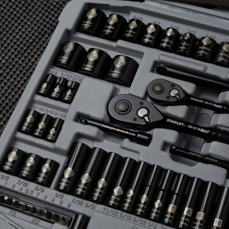 Stanley Tools 92-839 99-Piece Black Chrome Socket Set, 2 of 7