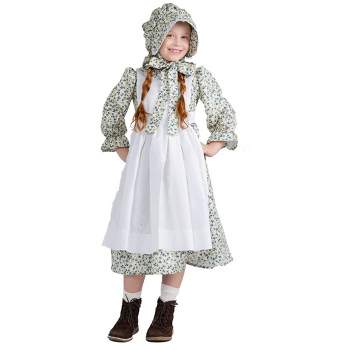 Dress Up America Pioneer Costume For Girls - Colonial Prairie Dress - Large  : Target