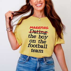 Marrying The Boy On The Football Team - Womens Garment Dyed Tee - 1 of 4