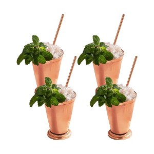 Sol Living Mint Julep Cups 4pc 12 oz. Stainless Steel - 1 of 4