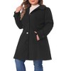 Agnes Orinda Women's Plus Size Peter Pan Collar Single Breasted with Pockets Pea Coats - 2 of 4