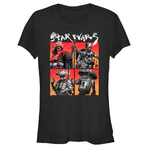 Juniors Womens Star Wars: Visions Anime Character Squares T-Shirt - 1 of 4