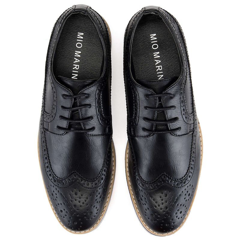 Mio Marino - Men's Ornate Wingtip Oxford Shoes, 2 of 8