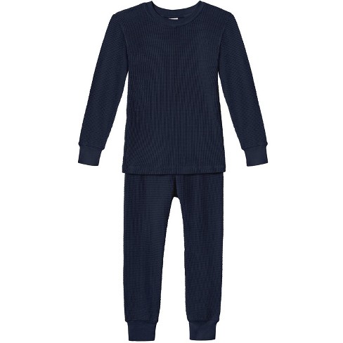 City Threads USA-Made Cotton Thermal Long John Set - Heavier Weight for  Boys and Girls | Navy - 12-18M