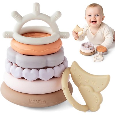 7-Piece Soft Teething Stacking Rings Toy for Babies