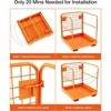 Heavy Duty Forklift Safety Cage, 36x36 Inches with Casters, Chain, and Safety Lock, supports up to 1200LBS for 1-3 People - 2 of 4