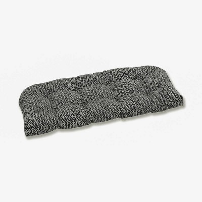Outdoor/Indoor Herringbone Wicker Loveseat Cushion - Pillow Perfect