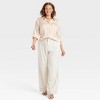 Women's Slim Fit Long Sleeve Satin Button-Down Shirt - A New Day™ - 3 of 3