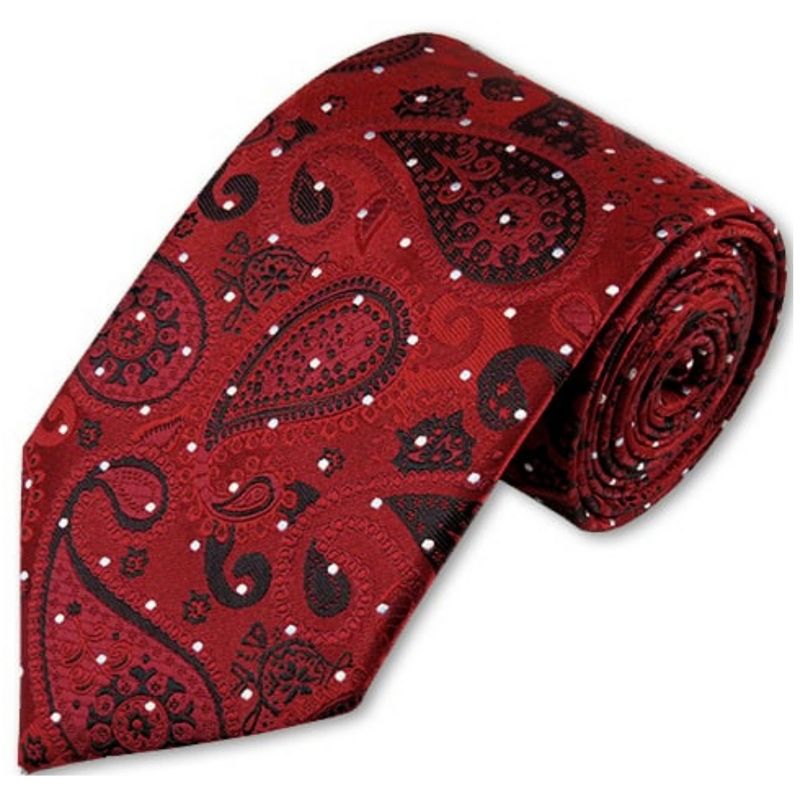 Men's Paisley 3.35 Inch Wide And 58 Inch Long Woven Neckties, 1 of 5