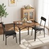 Dining Table Set for 2, Kitchen Table and Chairs, Square Dining Room Table Set with 2 Upholstered Chairs, for Small Space, Apartment - 3 of 4