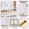 NicBex Transparent Dining Chairs,Armless Crystal Chairs with Metal Legs for Home,Kitchen,Living Room,Restaurant - 4 of 4