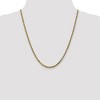 Black Bow Jewelry 3.5mm 10k Yellow Gold Diamond Cut Solid Rope Chain Necklace - 2 of 4