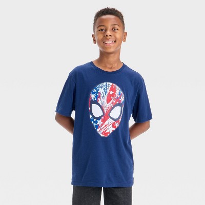 Boys' Spider-Man Short Sleeve Graphic T-Shirt - Blue S