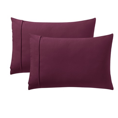 Solid Flannel Pillowcases set Of 2 Ultra Soft By Sweet Home Collection King Burgundy Target