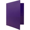 JAM 6pk Heavy Duty 3 Hole Punch 2 Pocket School Presentation Paper Folder Purple: Stationery, 100 Sheet Capacity - 4 of 4
