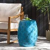 Soleil 15" Iron Side Table - Blue - Christopher Knight Home: Weather-Resistant, No Assembly, Patio Decor - 4 of 4