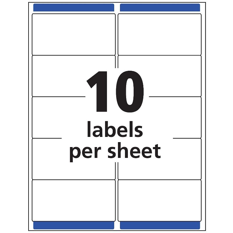 Avery Matte Clear Shipping Labels Sure Feed Technology Laser 2" x 4" 792112, 5 of 10
