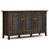WyndenHall Freemont Wide Storage Cabinet Dark Tobacco Brown: Transitional Style, 3 Adjustable Shelves, Pine Frame - 2 of 4