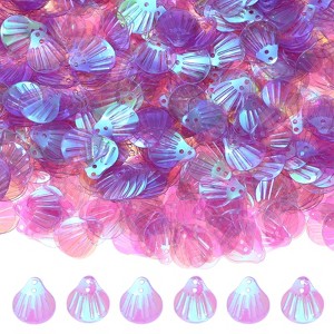 Unique Bargains Seashell Loose Shiny Durable Sequin Embellishments - 1 of 4