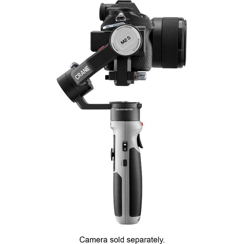 Zhiyun - Crane M2S Handheld 3-Axis Gimbal Stabilizer for Camera and Smartphones with Detachable Tri-pod Stand - Gray, 5 of 9