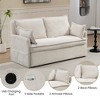 59.5" Chenille 2-in-1 Sofa Bed with Storage Pocket and USB/Type-C Charging Ports - 3 of 4