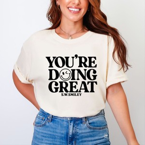 Simply Sage Market S.W.Smiley You're Doing Great Smiley Garment Dyed Tee - 1 of 4