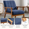 MOONMISS Mid-Century Modern Accent chair，Leisure Chair with Solid Wood Armrest and Feet,for Living Room Bedroom Studio chair - 2 of 4